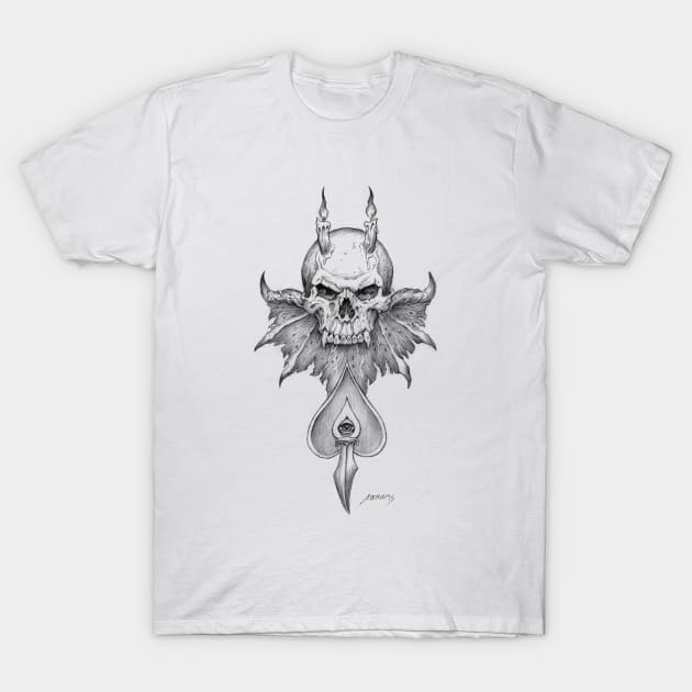 Demon Skull T-Shirt by Paul_Abrams